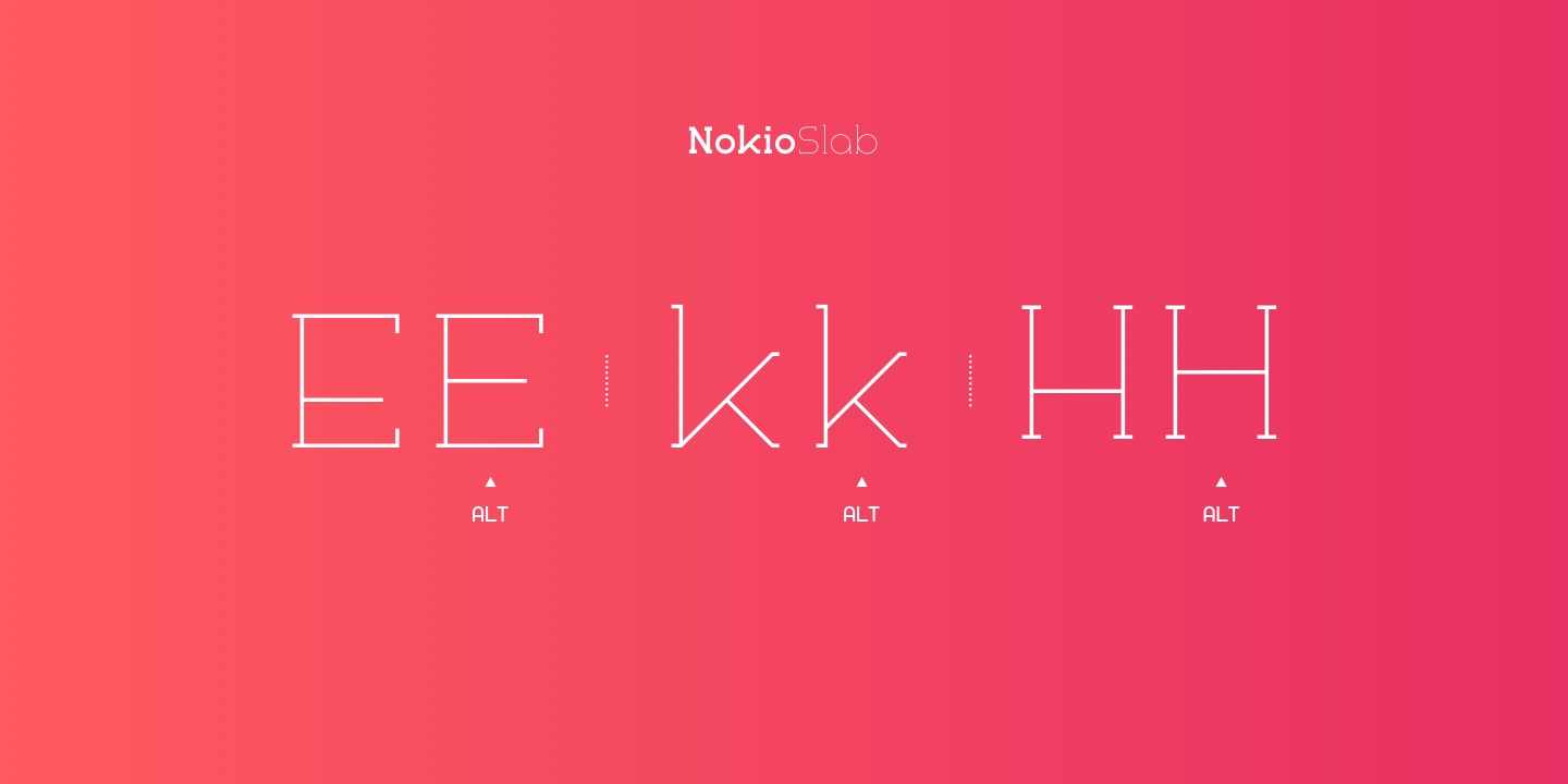 Пример шрифта Nokio Slab Alt Medium Italic